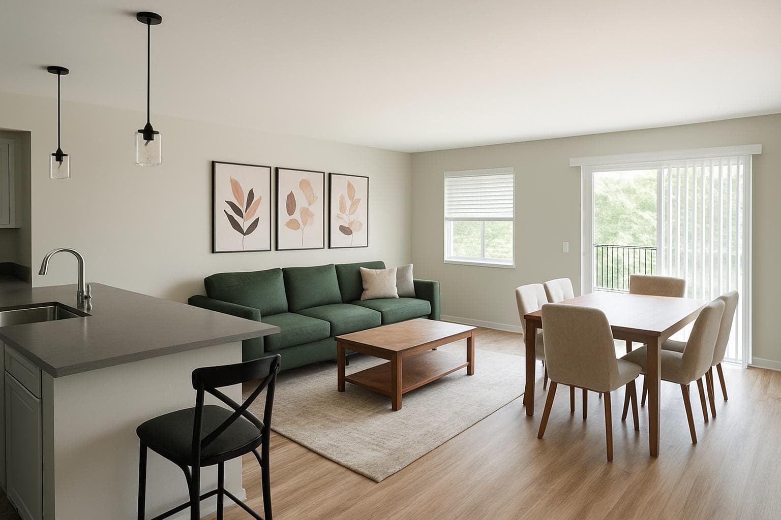 2 bedroom loft apartment interior